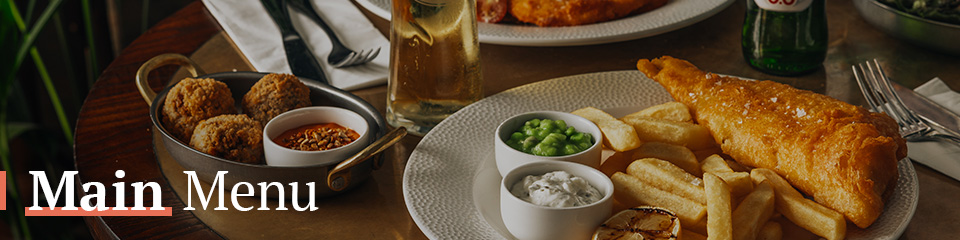 Main Menu at The Drapers Arms